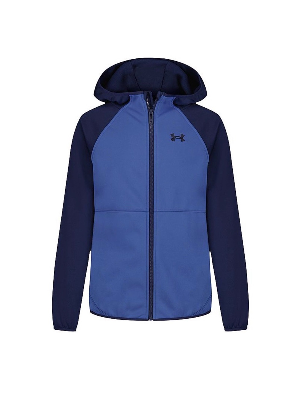 Under Armour Boys Blue Hooded Full‑Zip Softshell Jacket - M (10/12)
